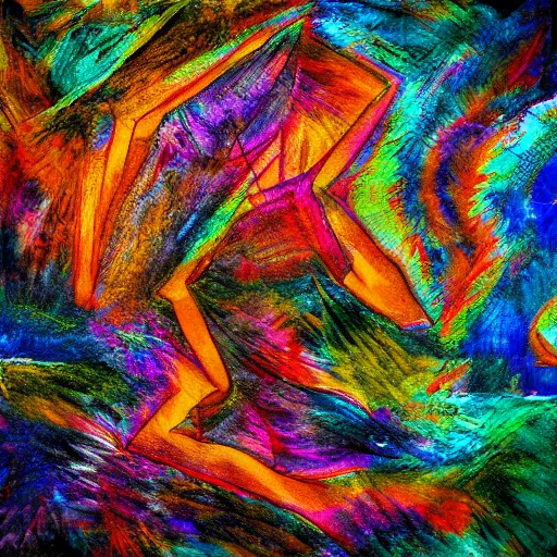 Image similar to a lucid dream depicted as abstract art