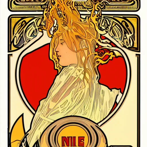 Image similar to minimalistic fire flames warning label art by alphonse mucha, smooth curves, behance