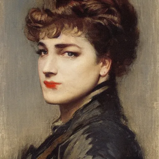 Image similar to action heroine by alfred stevens