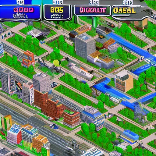 Prompt: New York in simcity 2000