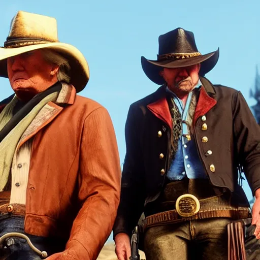 Image similar to Donald Trump in red dead redemption 2 4K quality