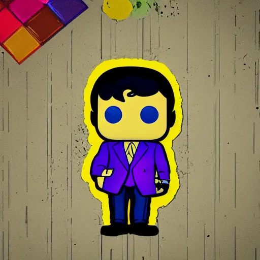 Image similar to rainbow smiling happy sherlock holmes pop art.