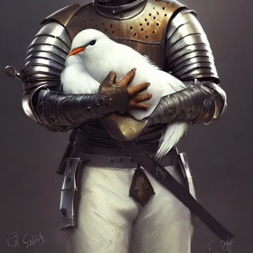 Prompt: a knight holding a small white bird carefully,digital art,ultra realistic,ultra detailed,art by greg rutkowski,cinematic,detailed face