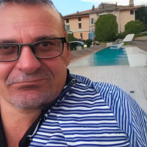 Image similar to my middle - aged italian uncle accidentally taking a selfie