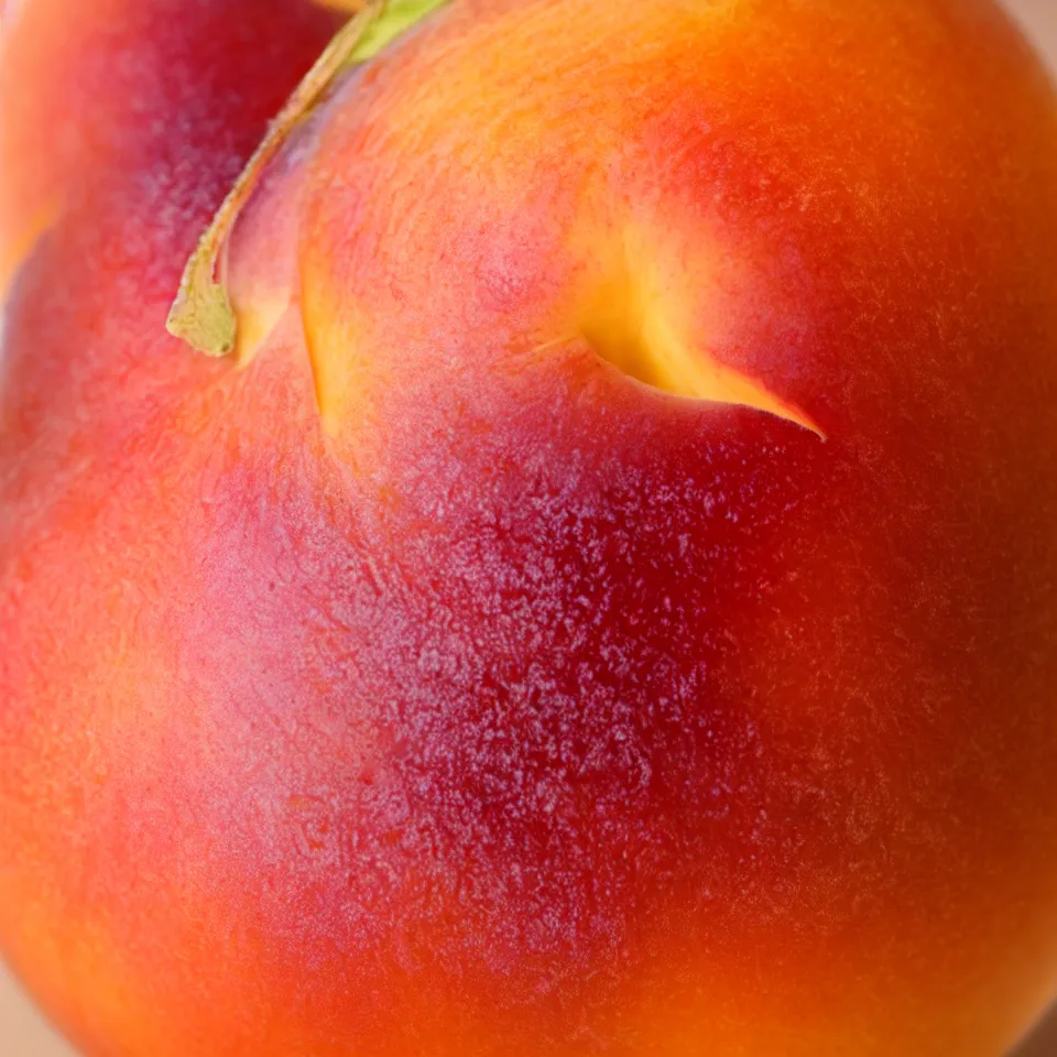 Prompt: A beautiful close-up photo of a round and juicy peach made of human skin. Photorealistic. Bokeh.