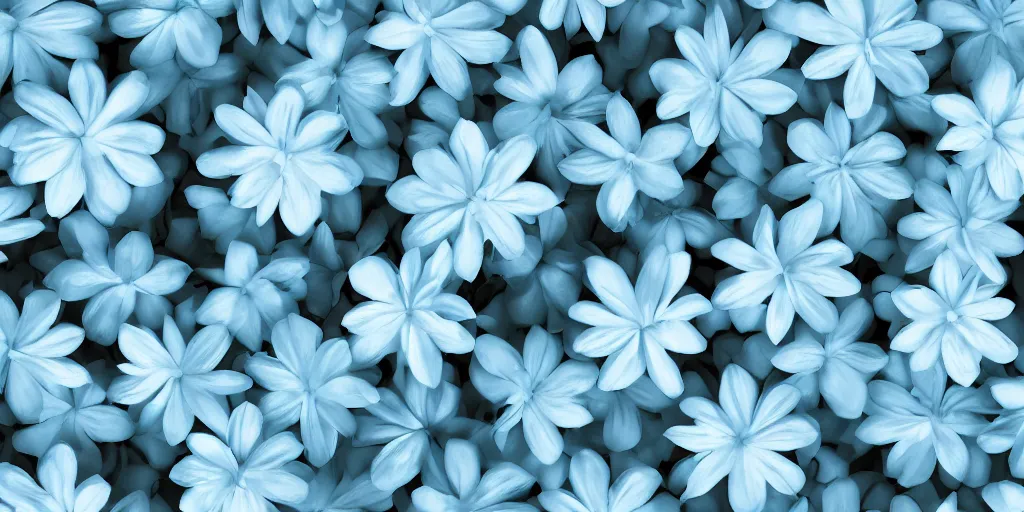 Prompt: minimalistic wallpaper of light blue flowers with white background, matte painting