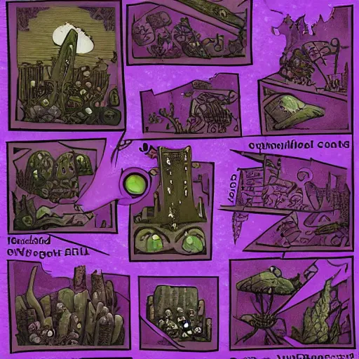 Image similar to purple magic, diseased sickness, taint infection, corruption spread, eldritch flux, wild plants, mutation, haunting, post apocalyptic, abandoned city