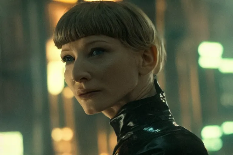 Prompt: cate blanchett in blade runner, movie still