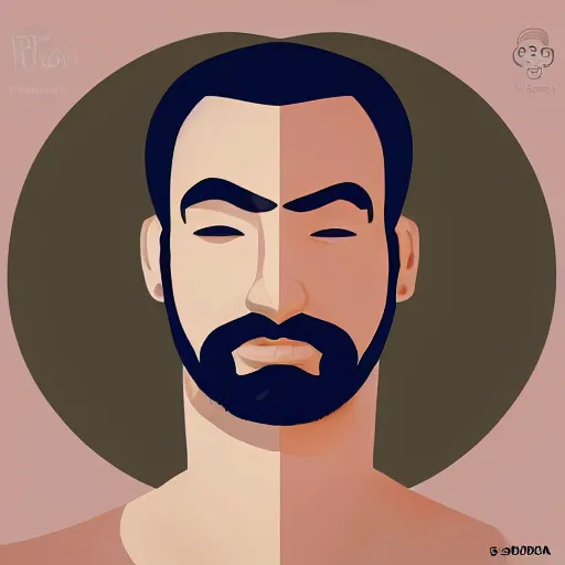 Image similar to face icon stylized minimalist of seu madruga, seu ramon, don ramon, o rei das muletas mumia asteca mama lombriga esticada perna de saracura barriga lombriguenta lagartixa, ilya kuvshinov, rossdraws global illumination