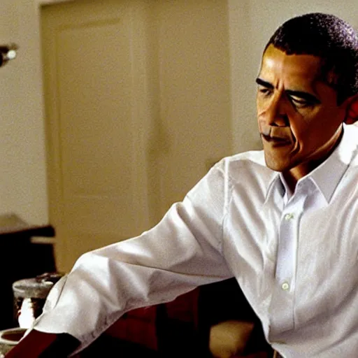 Image similar to Barrack Obama in American Psycho (1999)