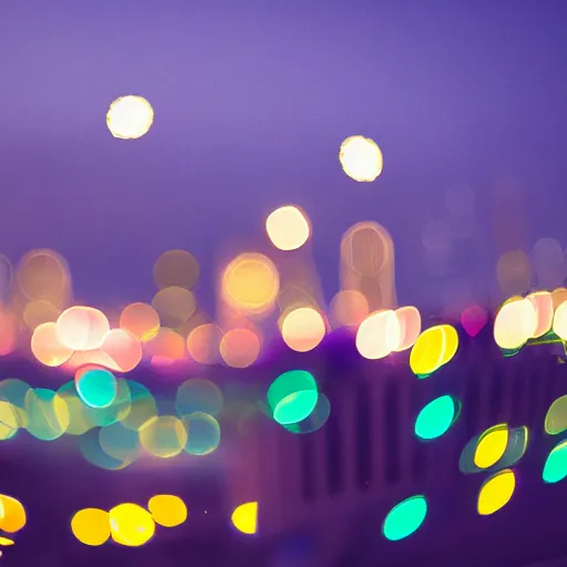 Image similar to bokeh Nightlights over vegas