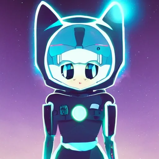 Prompt: anime, kitten in mecha suit, in style of beeple