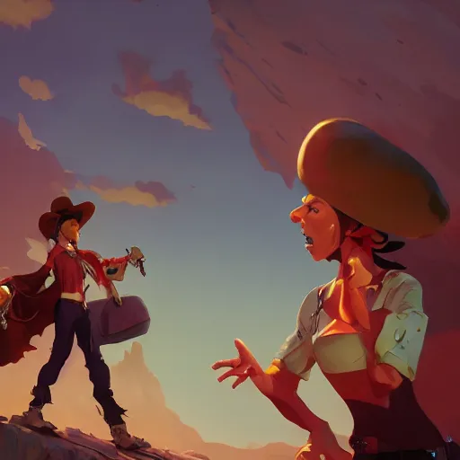 Image similar to hero world blazing saddles, behance hd by jesper ejsing, by rhads, makoto shinkai and lois van baarle, ilya kuvshinov, rossdraws global illumination