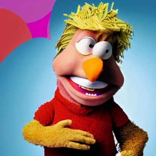 Image similar to Donald Trump as a Gorg, from tv show Fraggle Rock