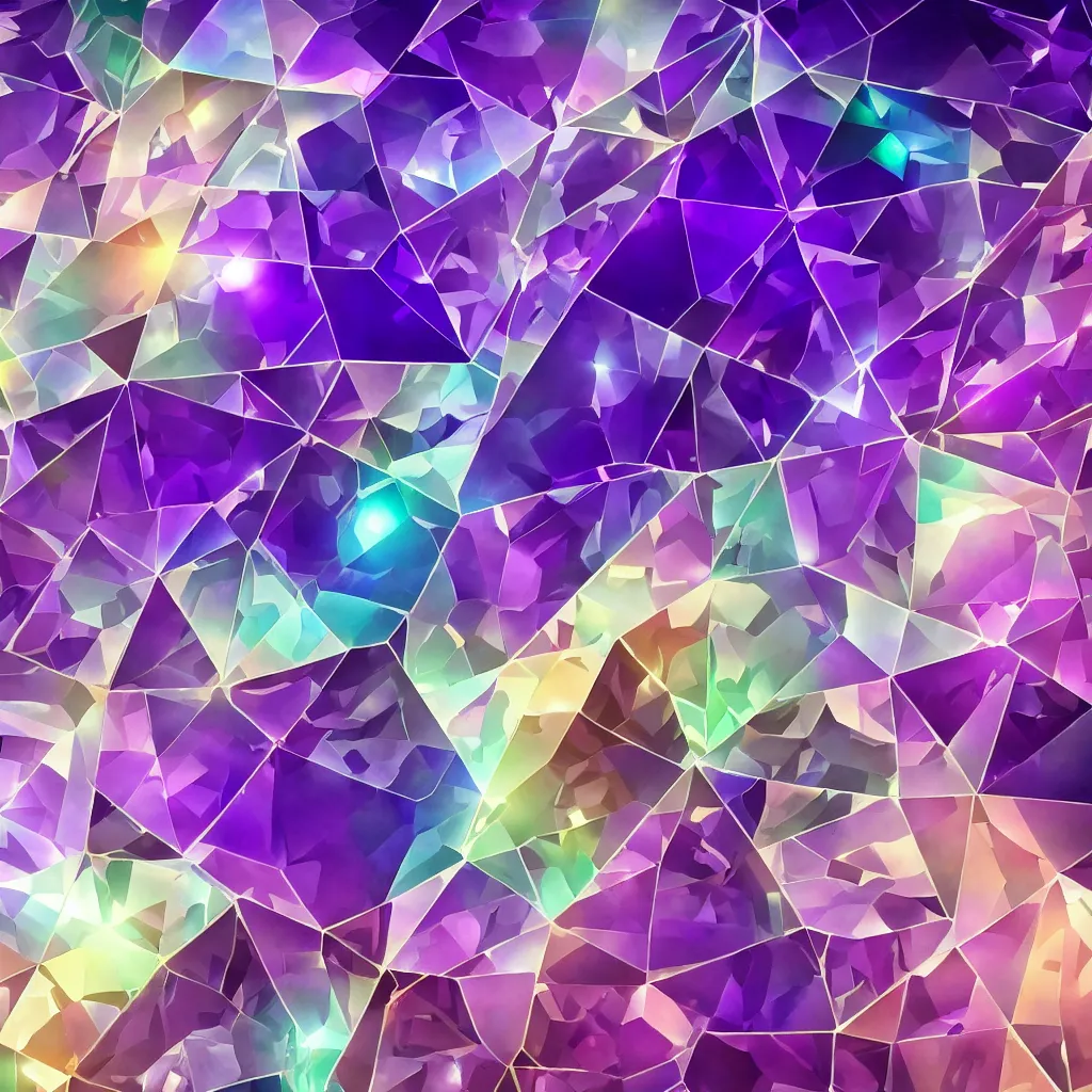 Image similar to amethyst geo gemstone prism multicolor gold liquid emeraud pearl quartz saphir grenat fluorite stylized digital illustration video game icon global illumination ray tracing advanced technology