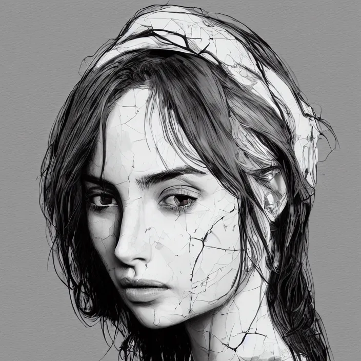 Image similar to ana de armas, face study sheet, concept design, contrast, kim jung gi, greg rutkowski, zabrocki, karlkka, jayison devadas, trending on artstation, 8 k, pincushion lens effect