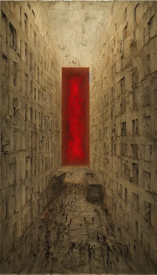 Image similar to the end of the world, by dan witz