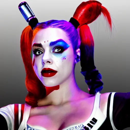 Image similar to harley quinn on the dj decks