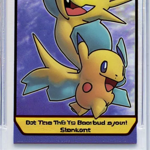 Image similar to A pokémon card from 2001