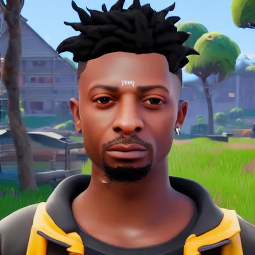 Image similar to a detailed portrait of 2 1 savage in fortnite, unreal engine 5 rendered, incredibly highly detailed and realistic, 8 k, sharp focus, studio quality