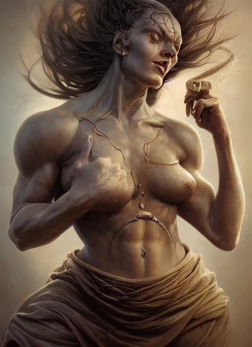 Prompt: peak human physique, elegant, highly detailed, centered, digital painting, artstation, concept art, smooth, sharp focus, illustration, artgerm, tomasz alen kopera, peter mohrbacher, donato giancola, joseph christian leyendecker, wlop, frank frazetta