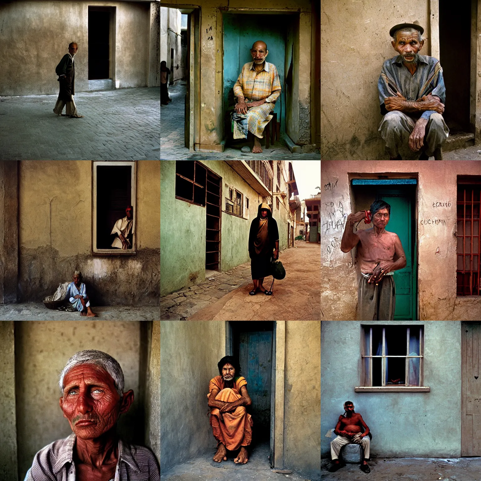 Prompt: average landlord, by steve mccurry