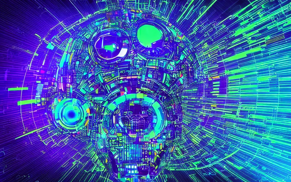 Prompt: a techno - spirit futurist cybernetic organic brain, future perfect, award winning digital art, sharp bright colors