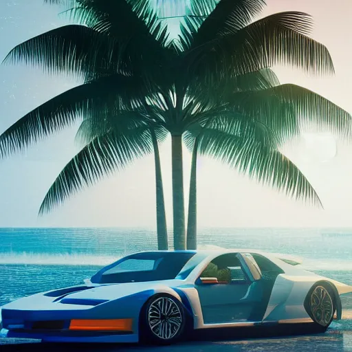 Image similar to miami vice desktop wallpaper, intricate artwork by tooth wu and wlop and beeple. octane render, trending on artstation, greg rutkowski very coherent symmetrical artwork. cinematic, hyper realism, high detail, octane render