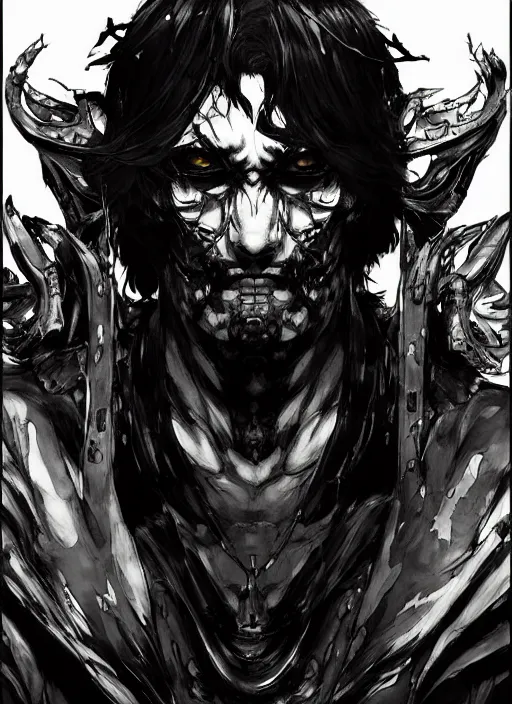 Image similar to Demon with many thousand eyes. In style of Yoji Shinkawa and Hyung-tae Kim, trending on ArtStation, dark fantasy, great composition, concept art, highly detailed.