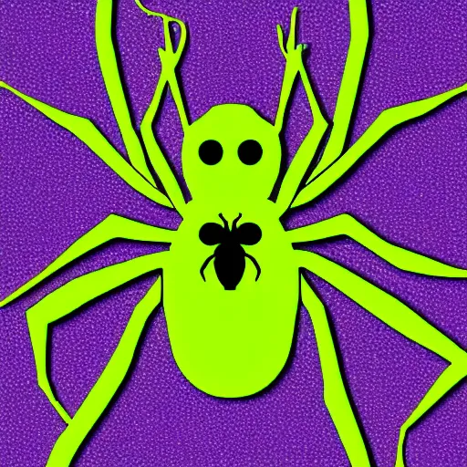 Image similar to spider, purple and green, style of hydro74, vector