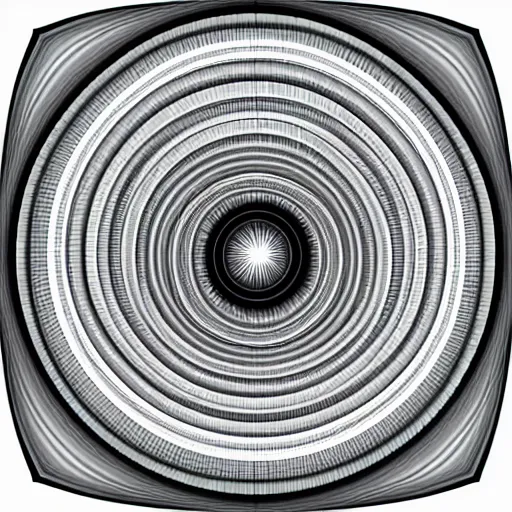 Image similar to 4 d expanding universe flattened in radial direction, fractal