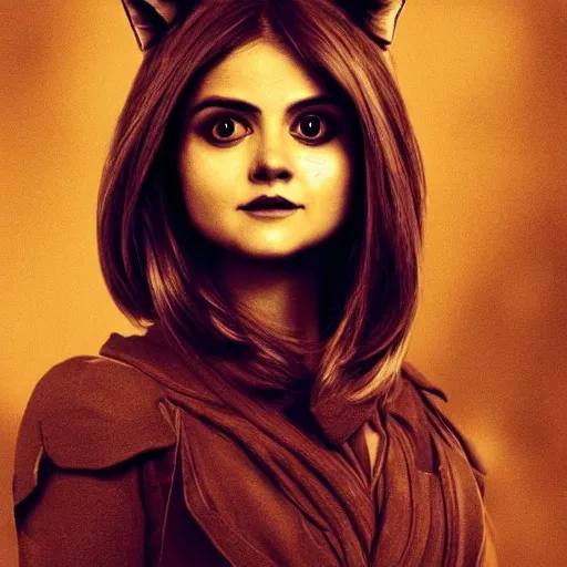 Prompt: a humanoid fox with a face inspired by jenna coleman