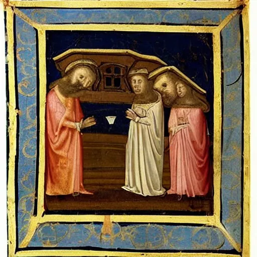 Image similar to a medieval painting of the wifi not working