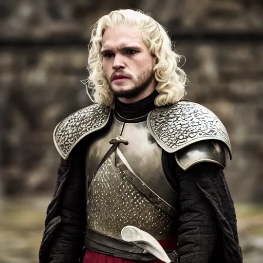 Prompt: Kit Harrington as Rhaegar Targaryen