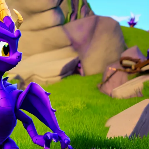 Image similar to Spyro the dragon as a human 8k Hyper realistic unreal engine