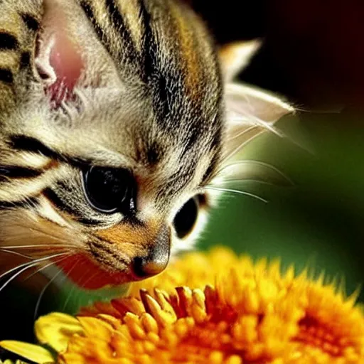 Image similar to photo of world ’ s smallest cat the size of a honeybee