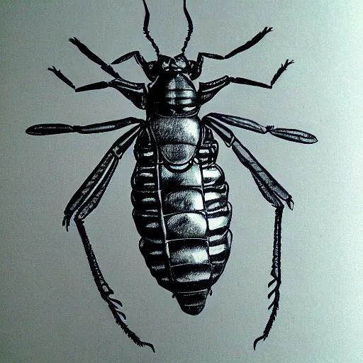 Prompt: alien insect scientific drawing nature magazine dramatic lighting