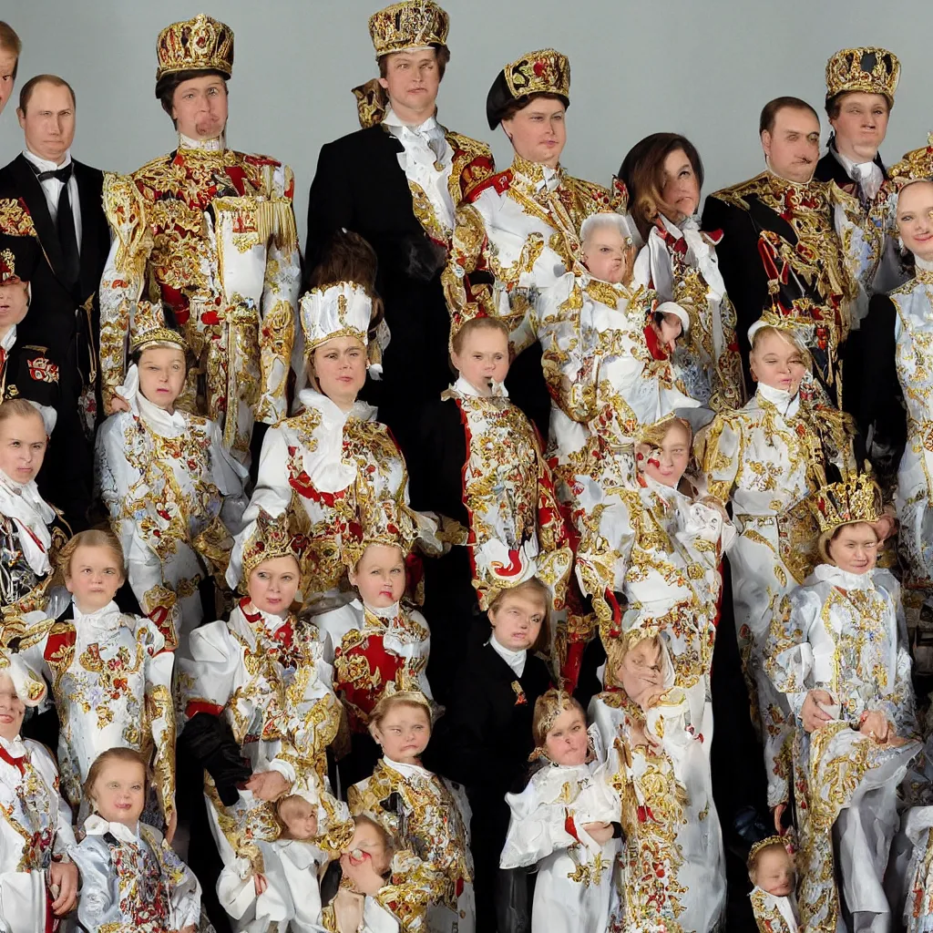 Prompt: The Russian royal family dressed as Tatu residents