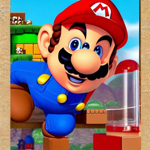 Prompt: super - mario!!!!!!!!!!!!!!!!! super - mario!!!!!!!!!!!! as ( ( ( ( ( ( mona lisa ) ) ) ) ) )