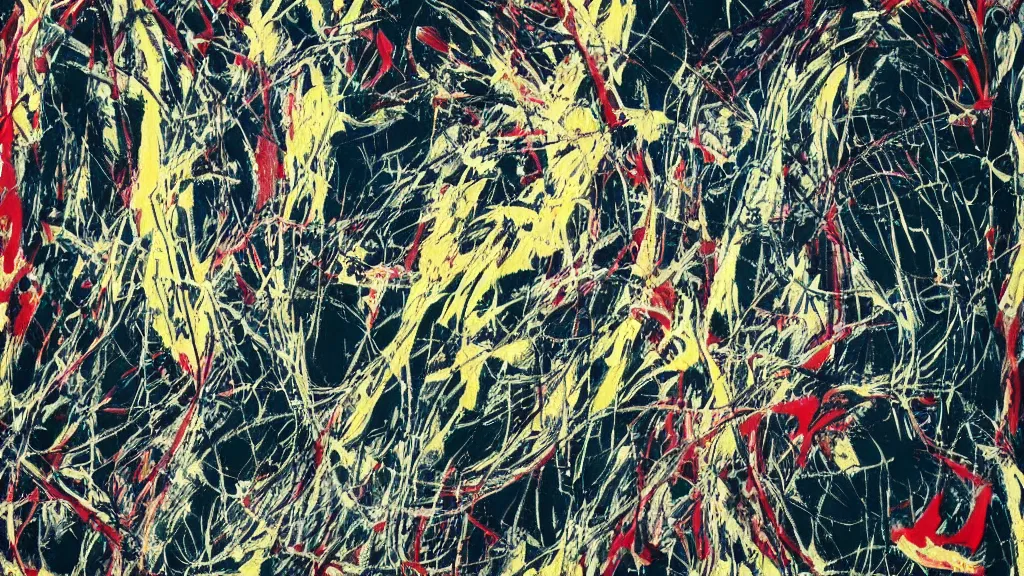Prompt: abstract minimalism francis bacon art painting, lines, forms, shapes, in style of jackson pollock,