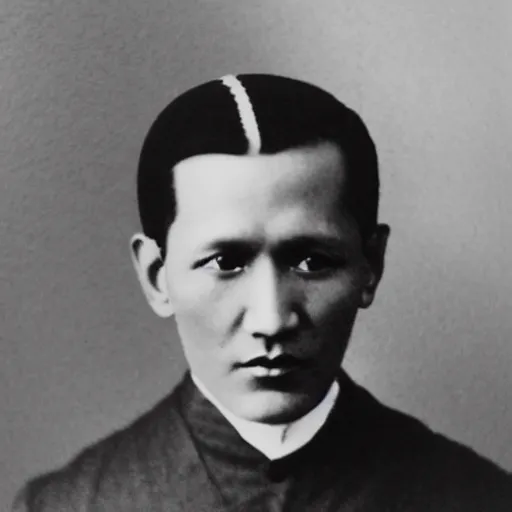Image similar to vintage photo portrait of jose rizal in spain