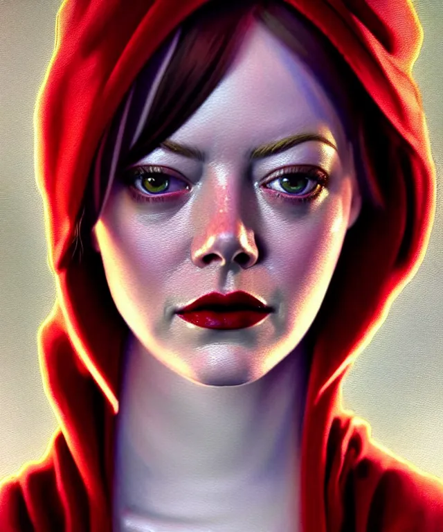 Prompt: hyperrealistic mixed media painting of Emma Stone as a beautiful young female mage, stunning 3d render inspired art by P. Craig Russell and Barry Windsor-Smith + perfect facial symmetry + dim volumetric lighting, dark red hair, pale skin, crimson robes, dizzy, full body, confident heroic pose, arms crossed, d&d, 8k octane beautifully detailed render, post-processing, extremely hyperdetailed, intricate, epic composition, grim yet sparkling atmosphere, cinematic lighting + masterpiece, trending on artstation, very very detailed, masterpiece, stunning