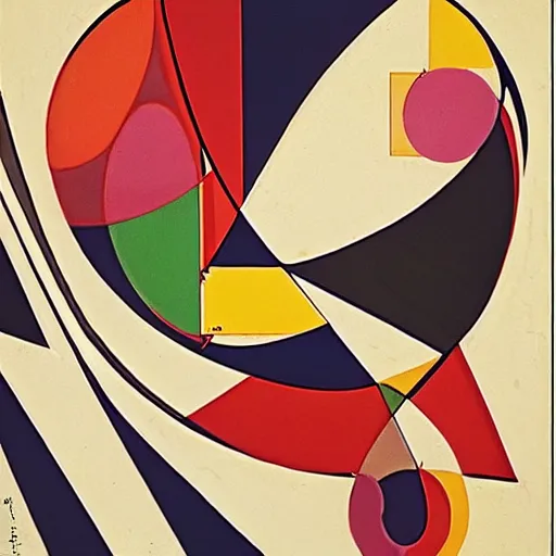 Prompt: A beautiful computer art of a abstract composition of geometric shapes in various colors. manga by Gustave Buchet curvaceous, apocalyptic