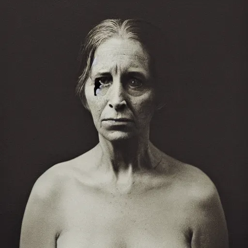 Prompt: photograph of a woman by taryn simon