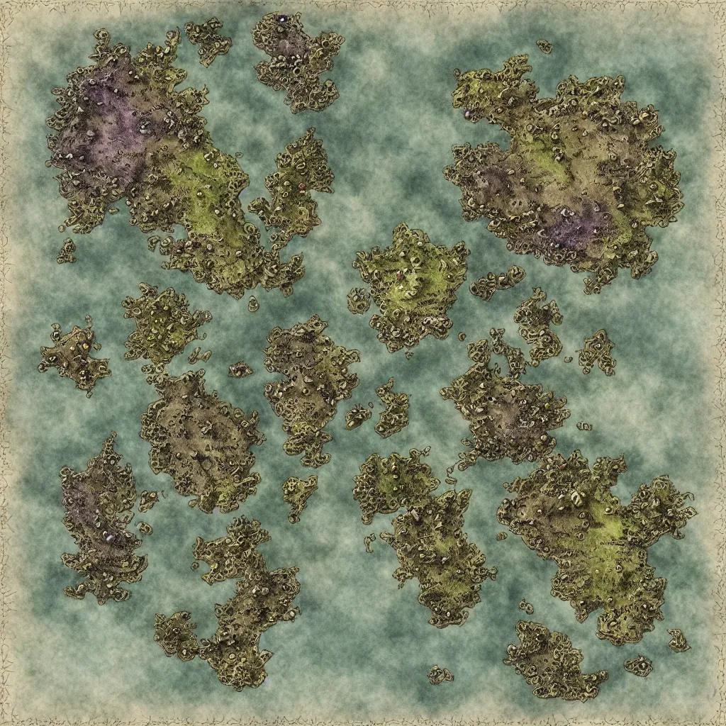 Image similar to detailed fantasy map, cartography, art by devon rue, swllsword maps, critical role, wotc, roll 2 0, dndbeyond, godsfall, fantasy, world, bright, sharp focus, smooth, sharpened