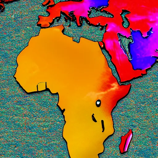 Image similar to a extremely ultra highly detailed hi - res ultra highly detailed colorful logo of africa, zoom out, 8 k, high textures, ultra hyper sharp, insanely detailed and intricate, super detailed, 8 k hdr ultra high quality polygon digital art,