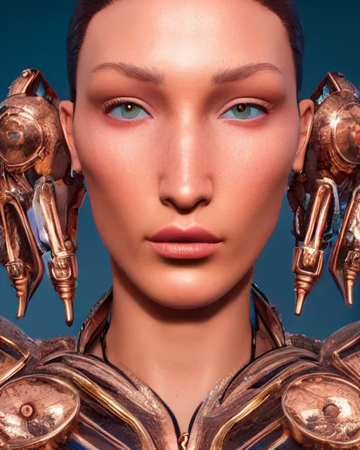 Prompt: a highly detailed metahuman 8 k close up render of bella hadid salvador dali style trending on artstation made in unreal engine 4