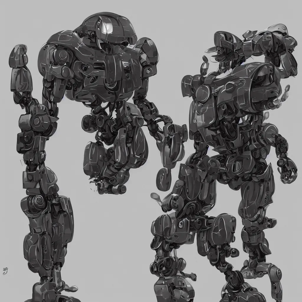 Prompt: a robot, by bjorkman, trending on artstation.
