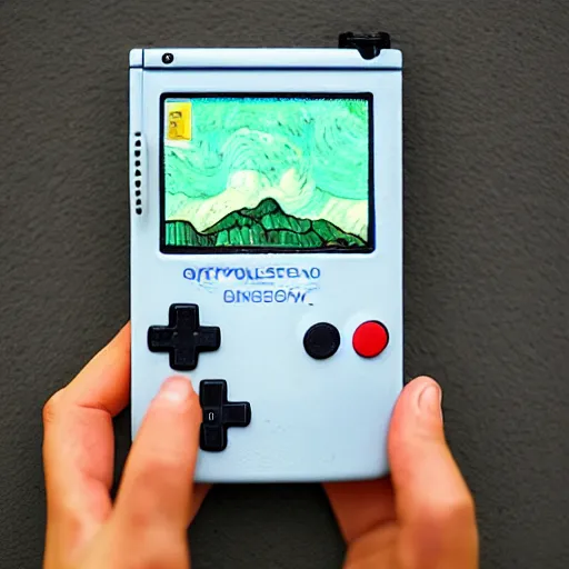 Image similar to gameboy by vincent van gogh