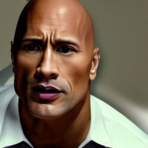 the rock eyebrow raise, Stable Diffusion